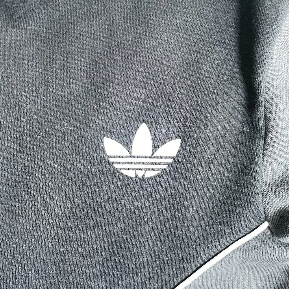 Adidas Archive Hoodie Sweatshirt Boys Youth Large 13-14Y Black Printed Logo